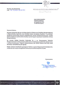 Certyfikat Jakości Zarządzania
